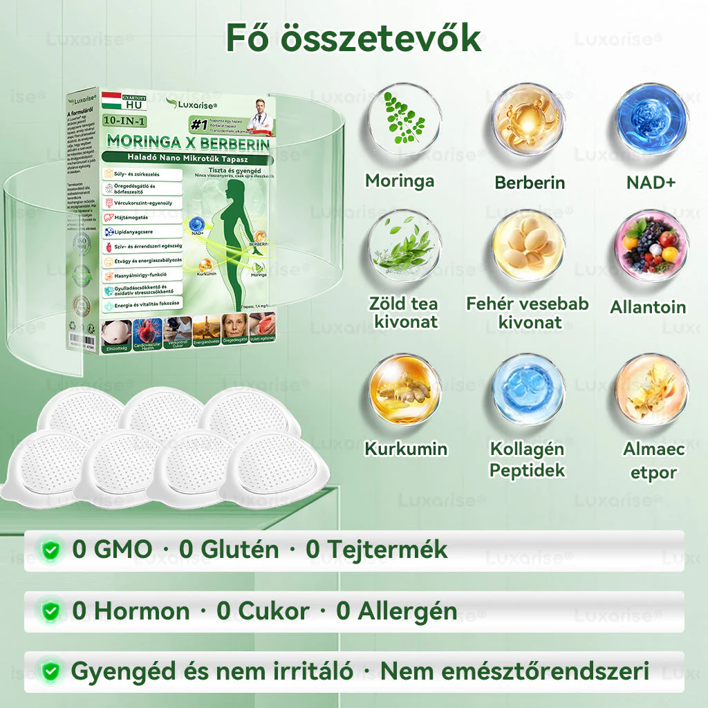 Oficiální obchod  |👩‍⚕️𝗟𝘂𝘅𝗮𝗿𝗶𝘀𝗲® MORINGA X BERBERIN  10-IN-1 Pokročilý Nano Mikrojehly Náplast(Jedna náplast denně, viditelné změny již za 7 dní) ✅ Pomáhá při obezitě, cukrovce, spánkové apnoe, problémech s klouby a dalších potížích💥 - Image 6