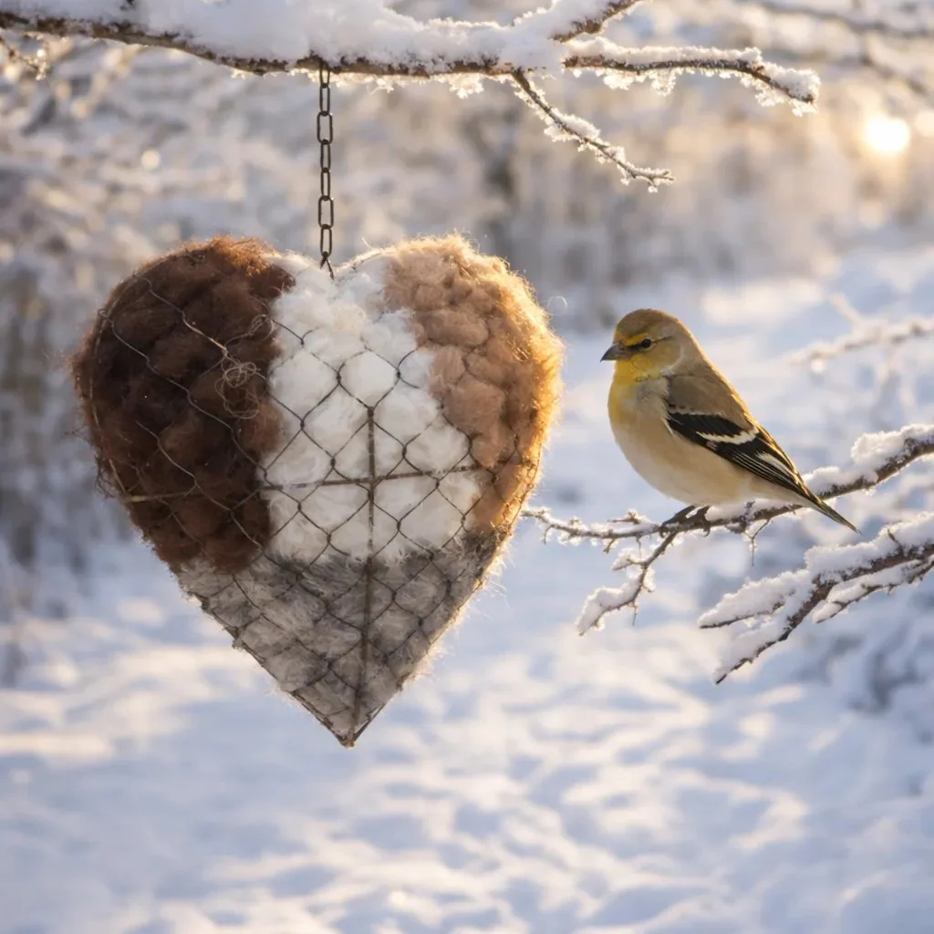 💗Easter Sale Up To 60% Off💗Handmade Alpaca Fiber Bird Nesting Heart for Birds🕊️🔴