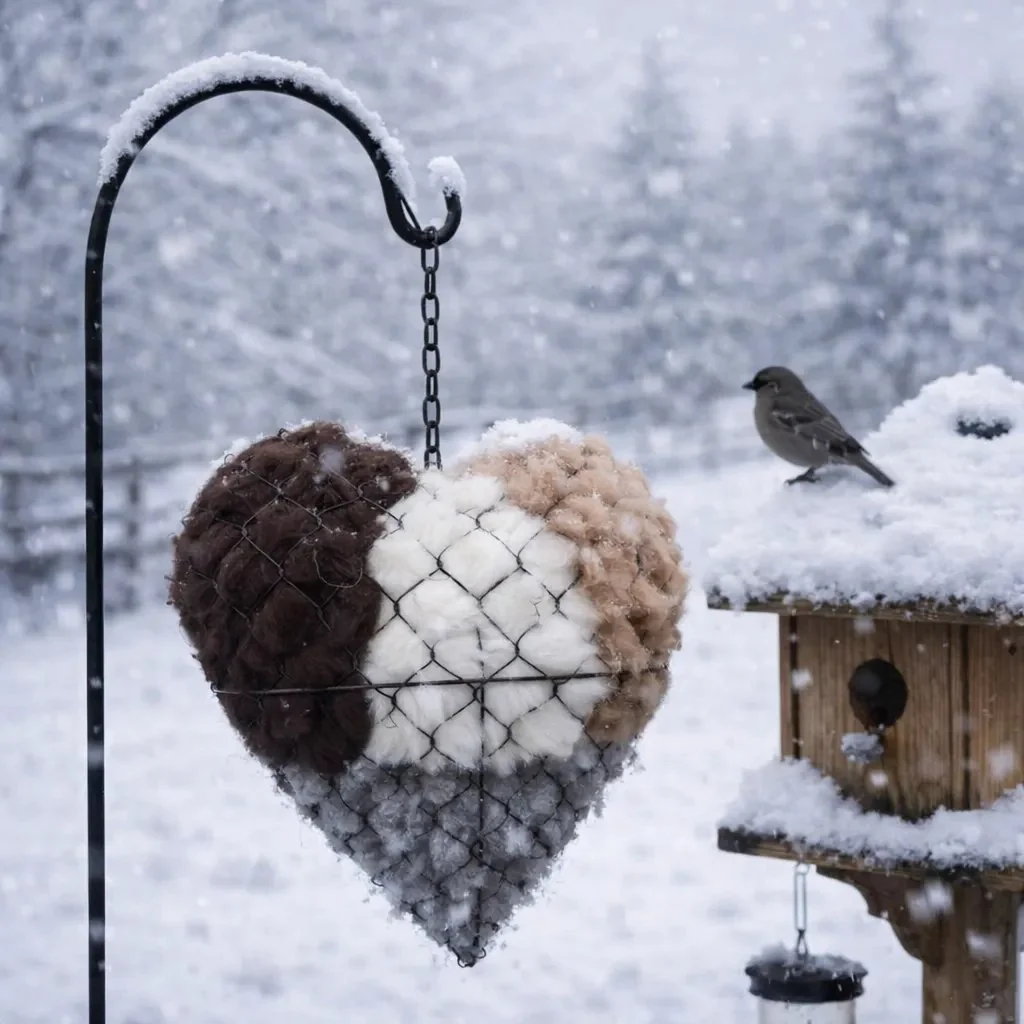 💗Easter Sale Up To 60% Off💗Handmade Alpaca Fiber Bird Nesting Heart for Birds🕊️🔴 - Image 6
